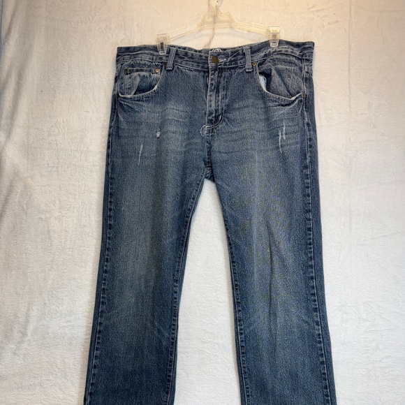 Bluenotes Jeans Mens Size 38/32 Blue Denim Slim Straight Western Cowboy - Picture 1 of 10